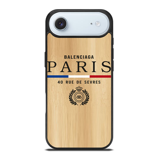 BALENCIAGA PARIS WOODEN LOGO iPhone Air Case Cover