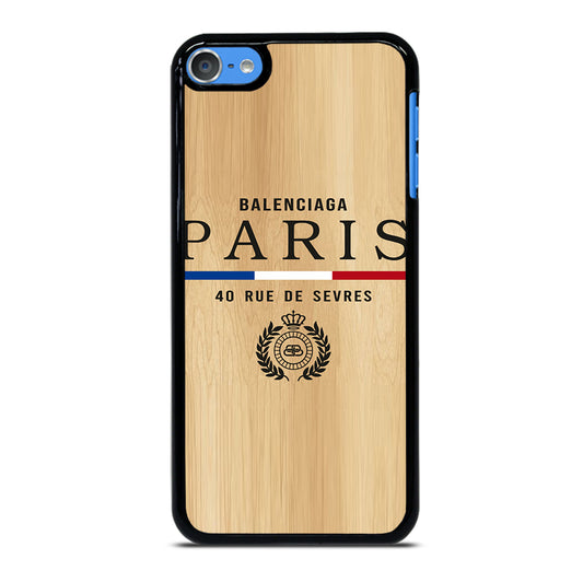 BALENCIAGA PARIS WOODEN LOGO iPod Touch 7 Case Cover