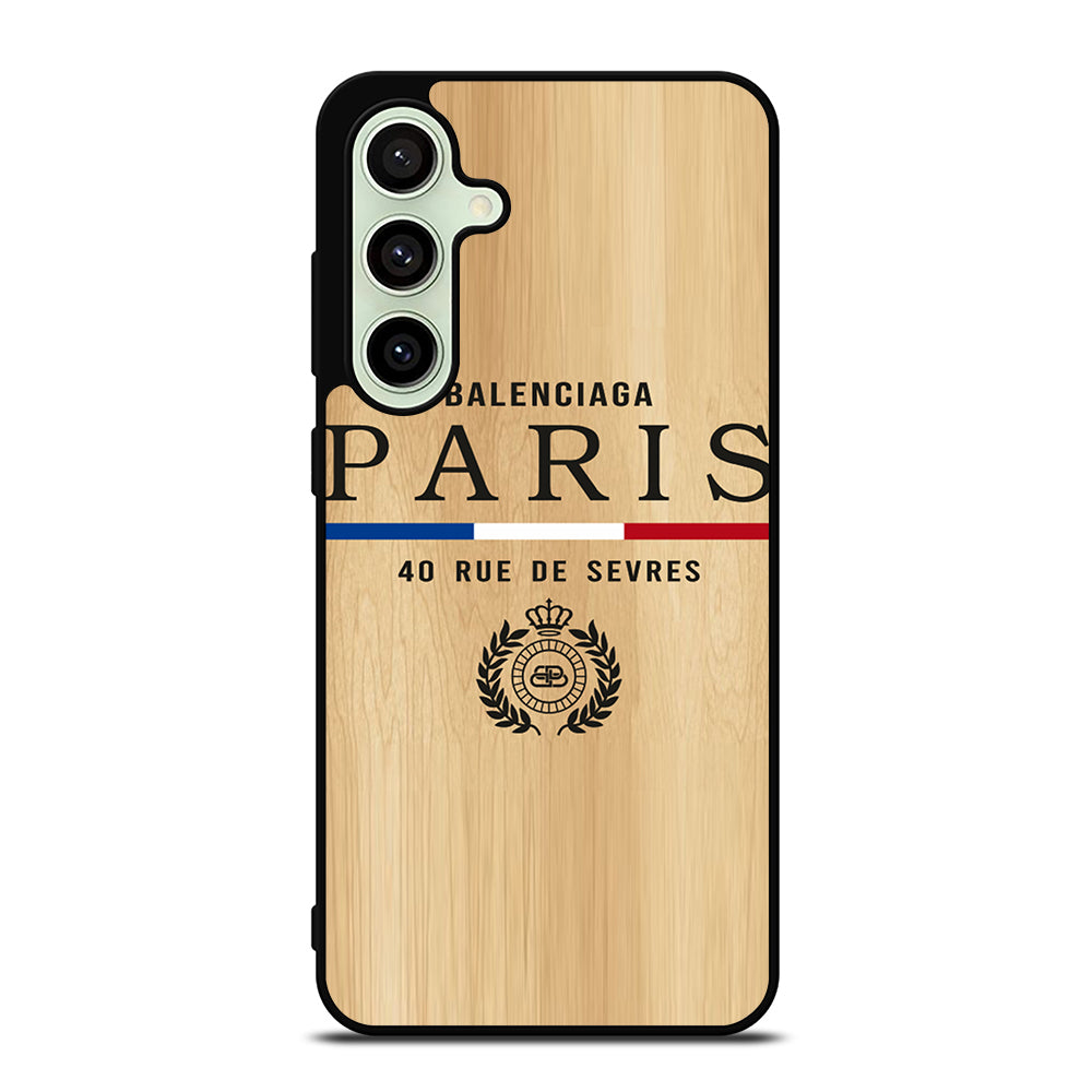 BALENCIAGA PARIS WOODEN LOGO Samsung Galaxy S24 FE Case Cover