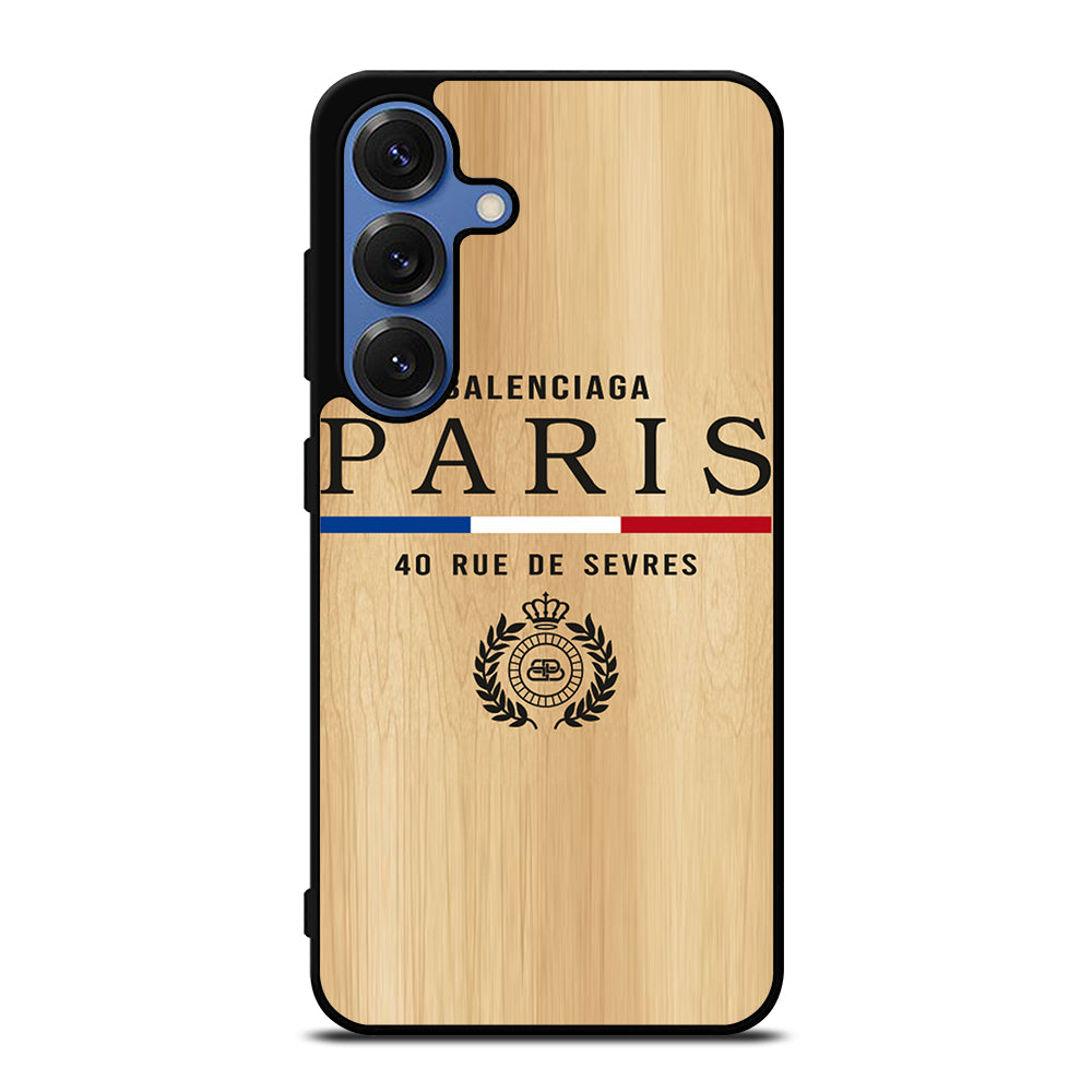 BALENCIAGA PARIS WOODEN LOGO Samsung Galaxy S25 Case Cover
