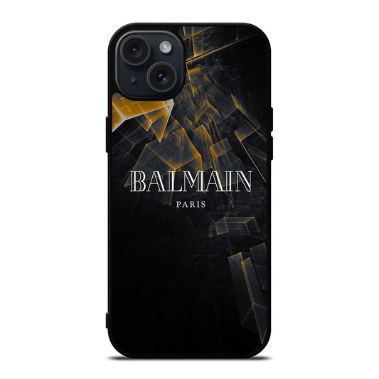 BALMAIN PARIS LOGO 2 iPhone 15 Plus Case Cover