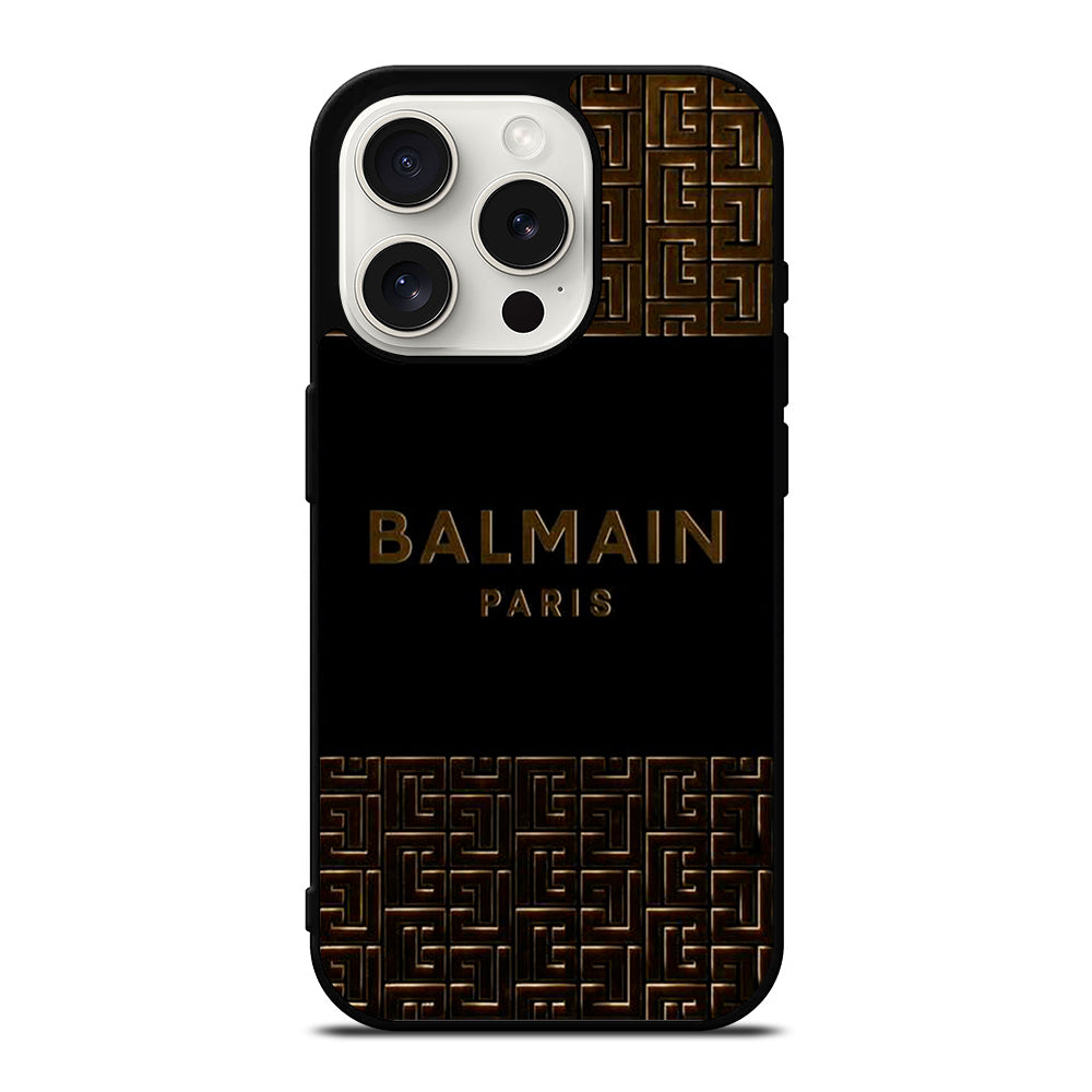 BALMAIN PARIS LOGO 3 iPhone 15 Pro Case Cover
