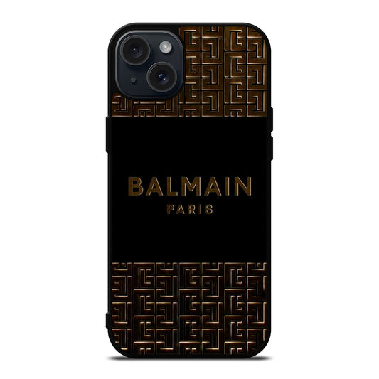 BALMAIN PARIS LOGO 3 iPhone 15 Plus Case Cover