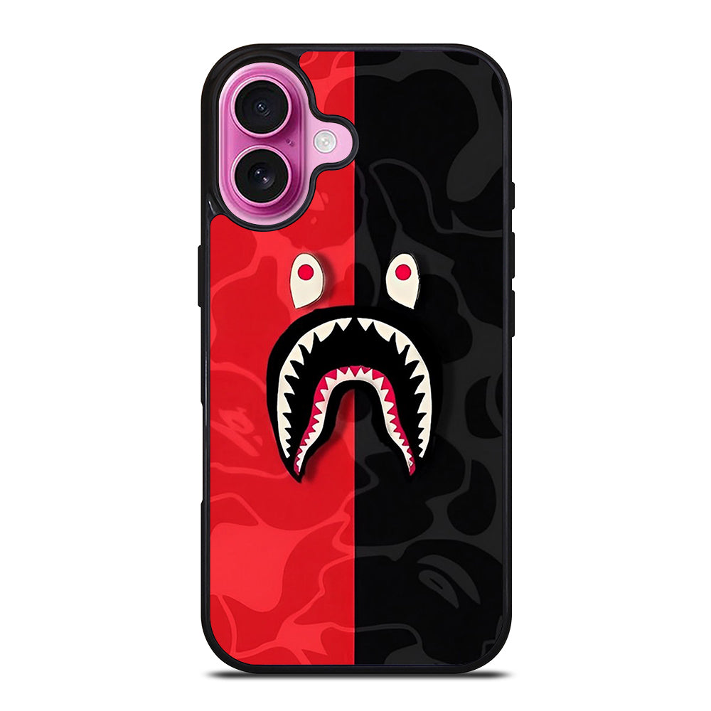 BAPE SHARK CAMO ART iPhone 16 Plus Case Cover