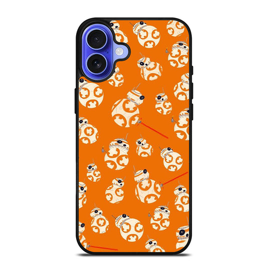 BB-8 DROID ROBOT STAR WARS PATTERN iPhone 16 Case Cover