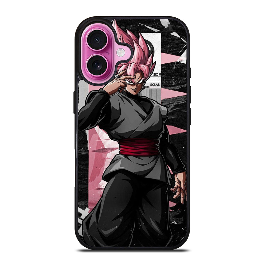 BLACK GOKU DRAGON BALL SSJ ROSE iPhone 16 Plus Case Cover