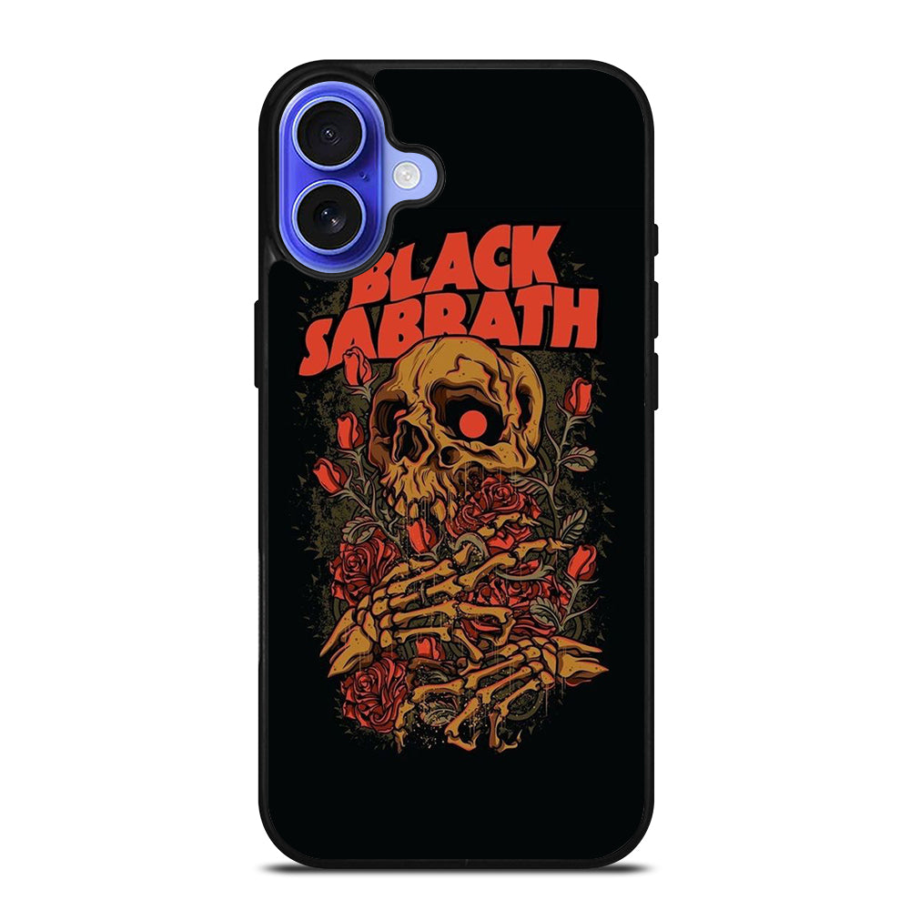 BLACK SABBATH ROSE SKULL BAND iPhone 16 Case Cover