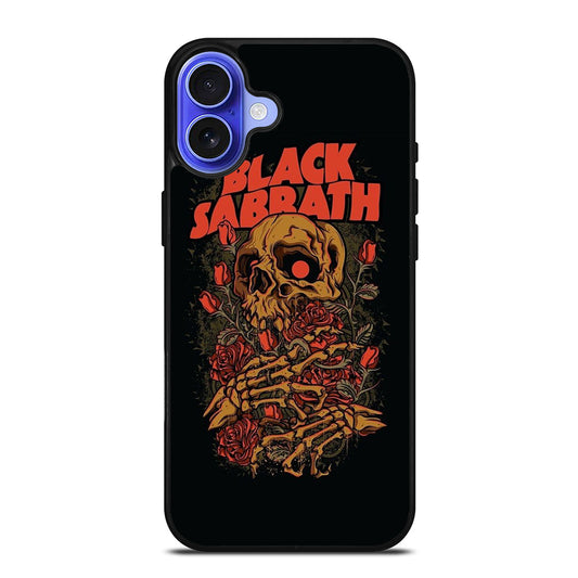 BLACK SABBATH ROSE SKULL BAND iPhone 16 Case Cover