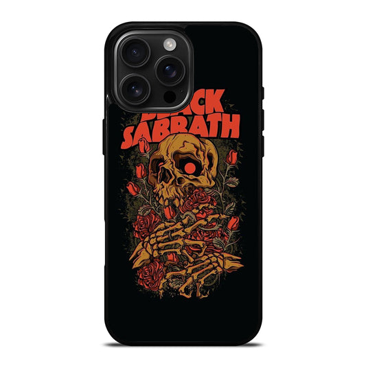 BLACK SABBATH ROSE SKULL BAND iPhone 16 Pro Max Case Cover