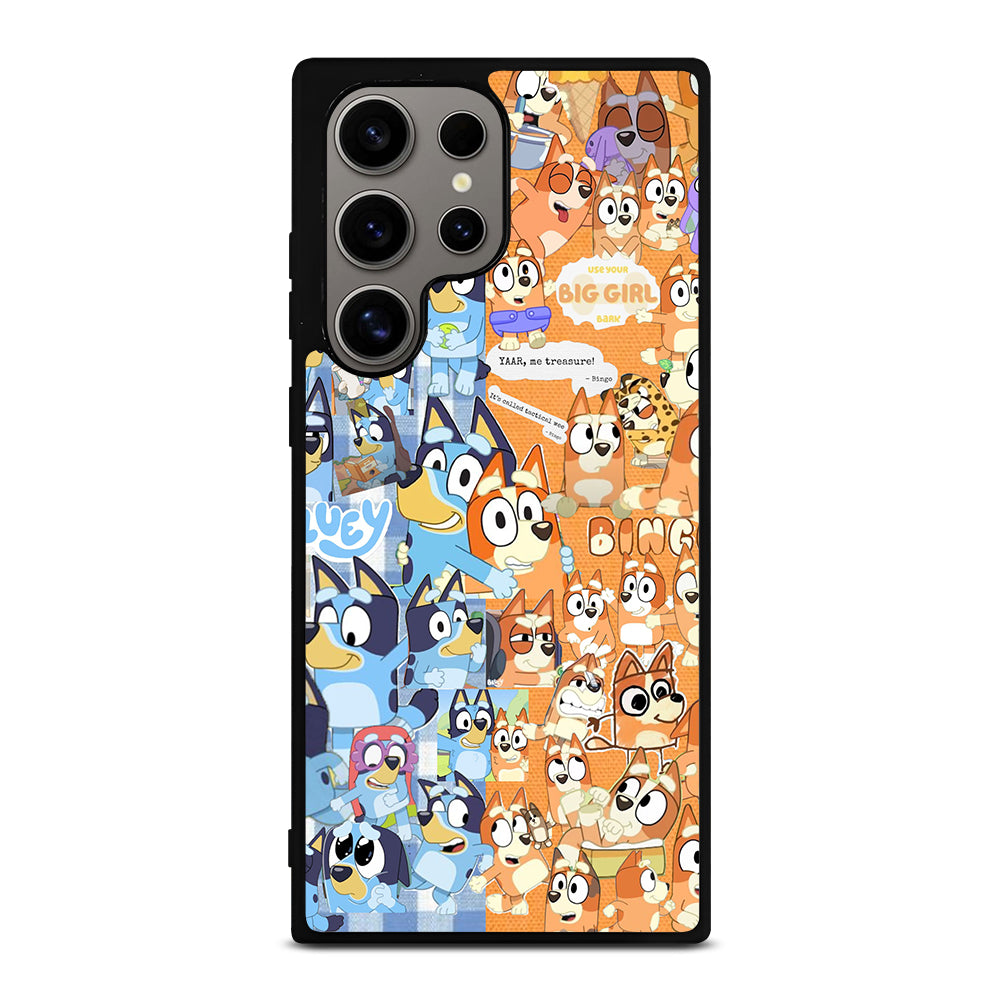 BLUEY HEELER PUPPY CARTOON COLLAGE Samsung Galaxy S24 Ultra Case Cover