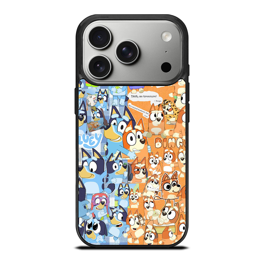 BLUEY HEELER PUPPY CARTOON COLLAGE iPhone 17 Pro Case Cover