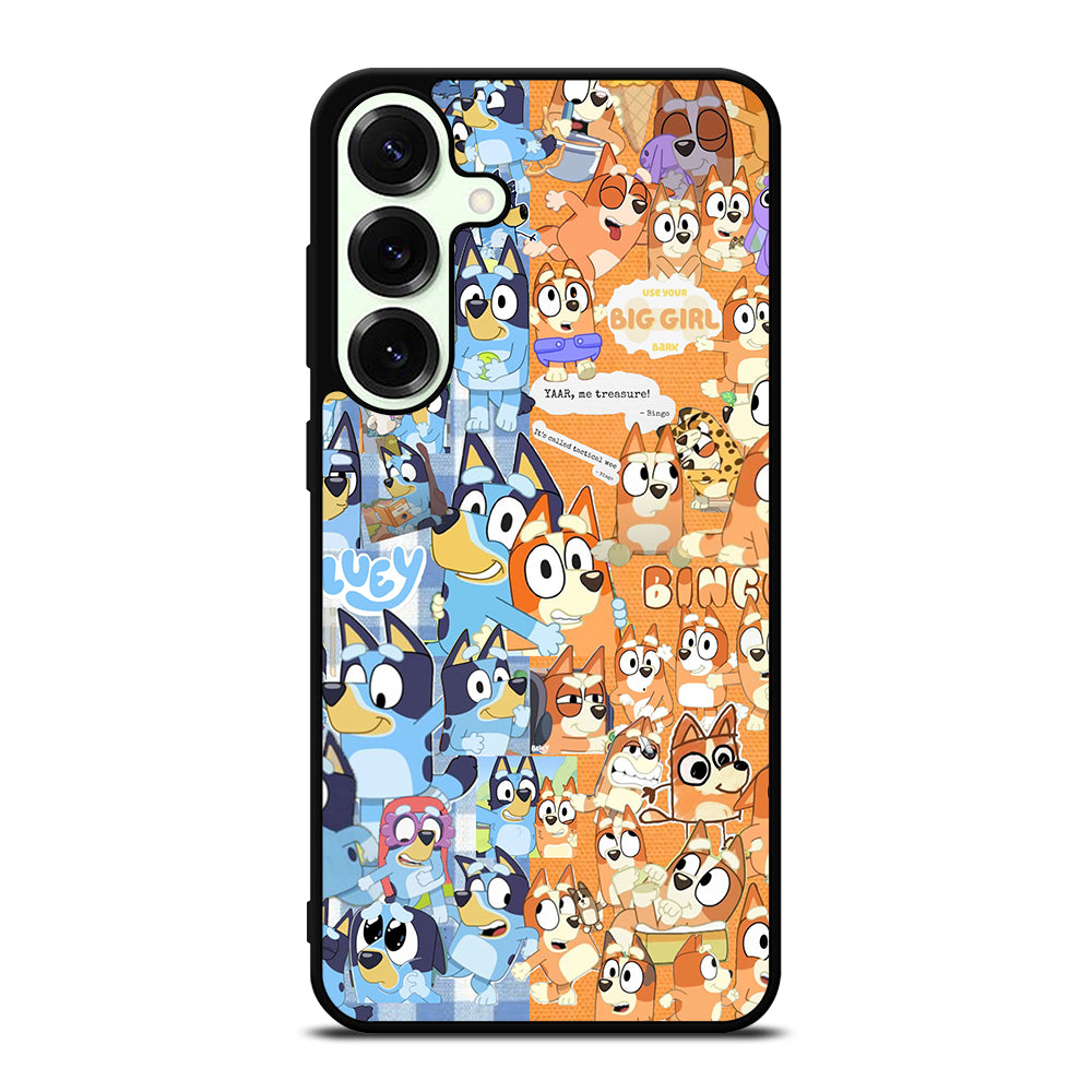 BLUEY HEELER PUPPY CARTOON COLLAGE Samsung Galaxy S26 Plus Case Cover