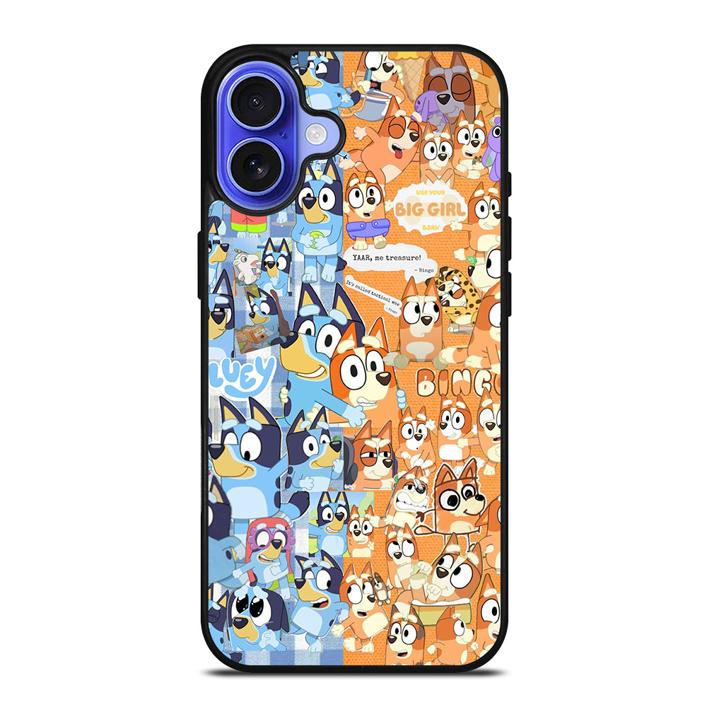 BLUEY HEELER PUPPY CARTOON COLLAGE iPhone 16 Case Cover