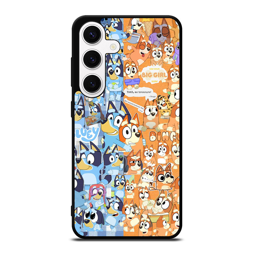 BLUEY HEELER PUPPY CARTOON COLLAGE Samsung Galaxy S24 Case Cover