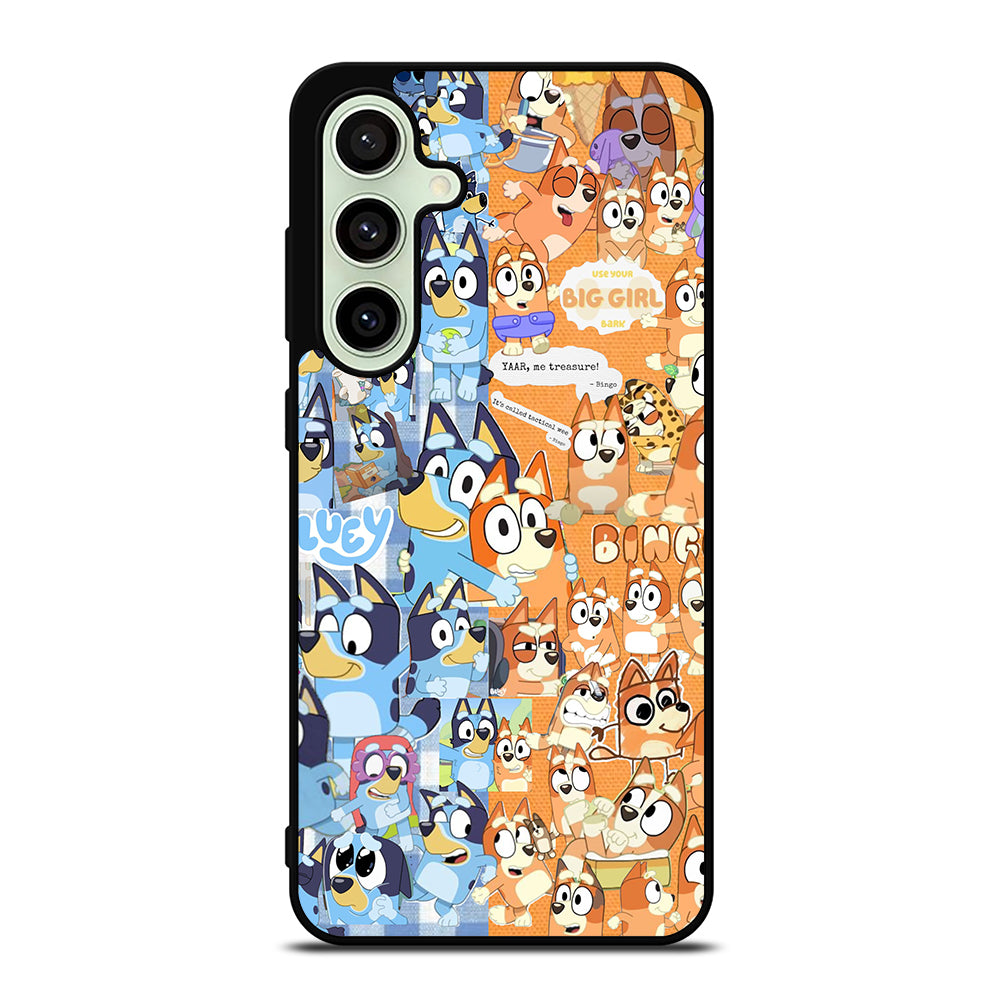 BLUEY HEELER PUPPY CARTOON COLLAGE Samsung Galaxy S24 FE Case Cover