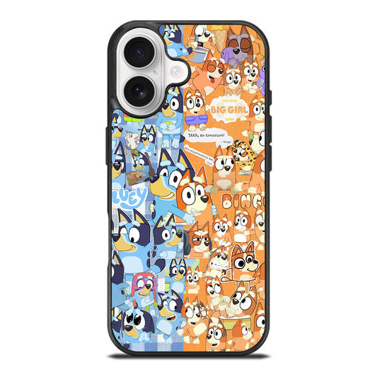 BLUEY HEELER PUPPY CARTOON COLLAGE iPhone 17 Case Cover