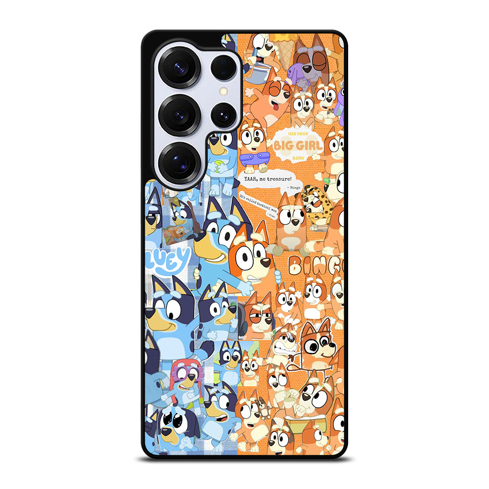 BLUEY HEELER PUPPY CARTOON COLLAGE Samsung Galaxy S25 Ultra Case Cover