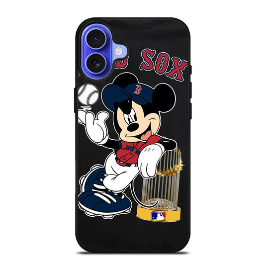 BOSTON RED SOX MICKEY MOUSE iPhone 16 Case Cover