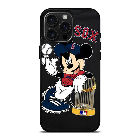 BOSTON RED SOX MICKEY MOUSE iPhone 16 Pro Max Case Cover