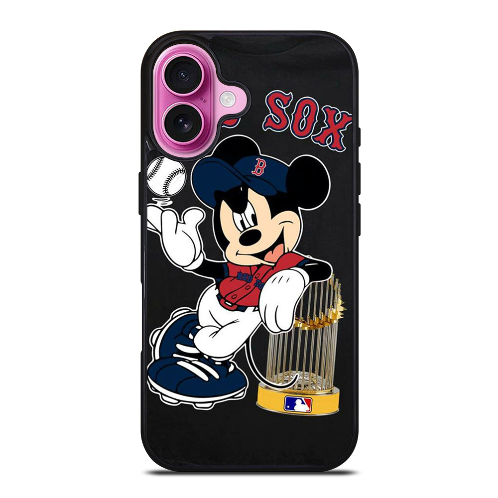 BOSTON RED SOX MICKEY MOUSE iPhone 16 Plus Case Cover