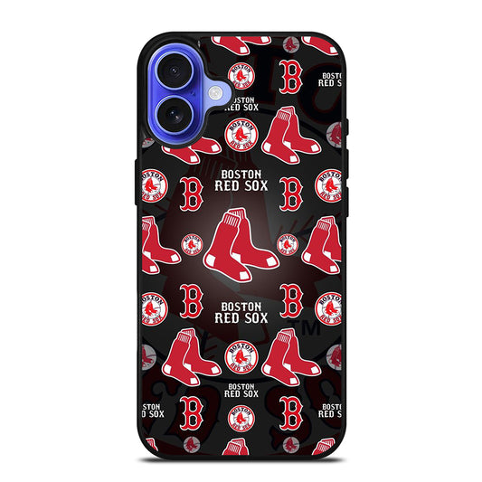 BOSTON RED SOX PATTERN iPhone 16 Case Cover