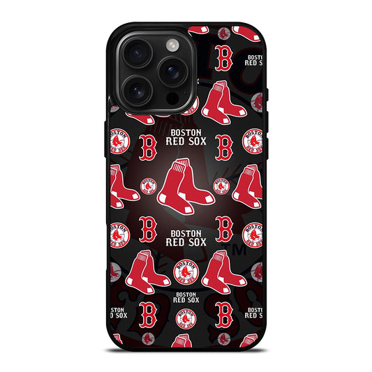 BOSTON RED SOX PATTERN iPhone 16 Pro Max Case Cover