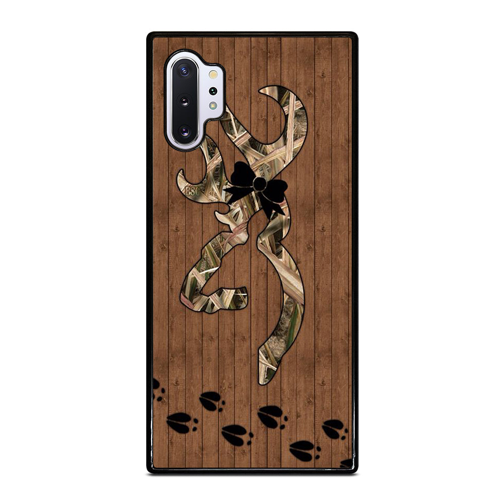 BROWNING DEER WOODEN CAMO LOGO Samsung Galaxy Note 10 Plus Case Cover