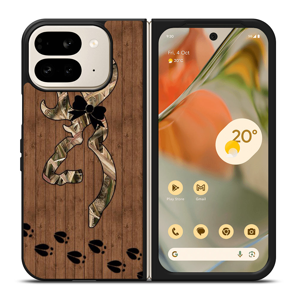 BROWNING DEER WOODEN CAMO LOGO Google Pixel 9 Pro Fold Case Cover
