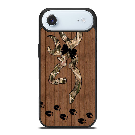 BROWNING DEER WOODEN CAMO LOGO iPhone Air Case Cover