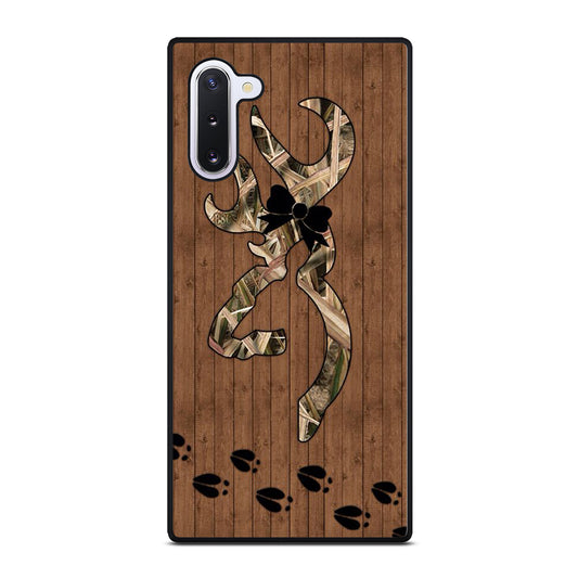 BROWNING DEER WOODEN CAMO LOGO Samsung Galaxy Note 10 Case Cover