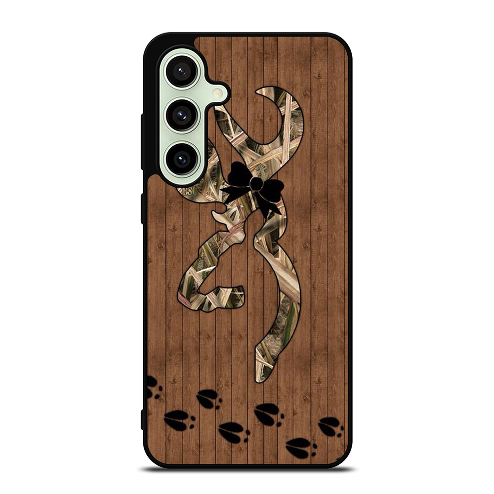 BROWNING DEER WOODEN CAMO LOGO Samsung Galaxy S24 FE Case Cover
