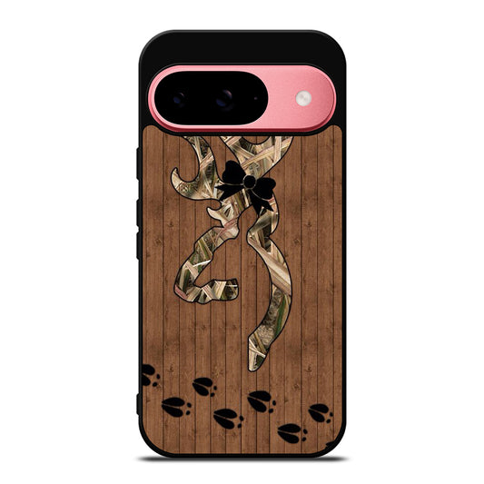 BROWNING DEER WOODEN CAMO LOGO Google Pixel 9 Case Cover