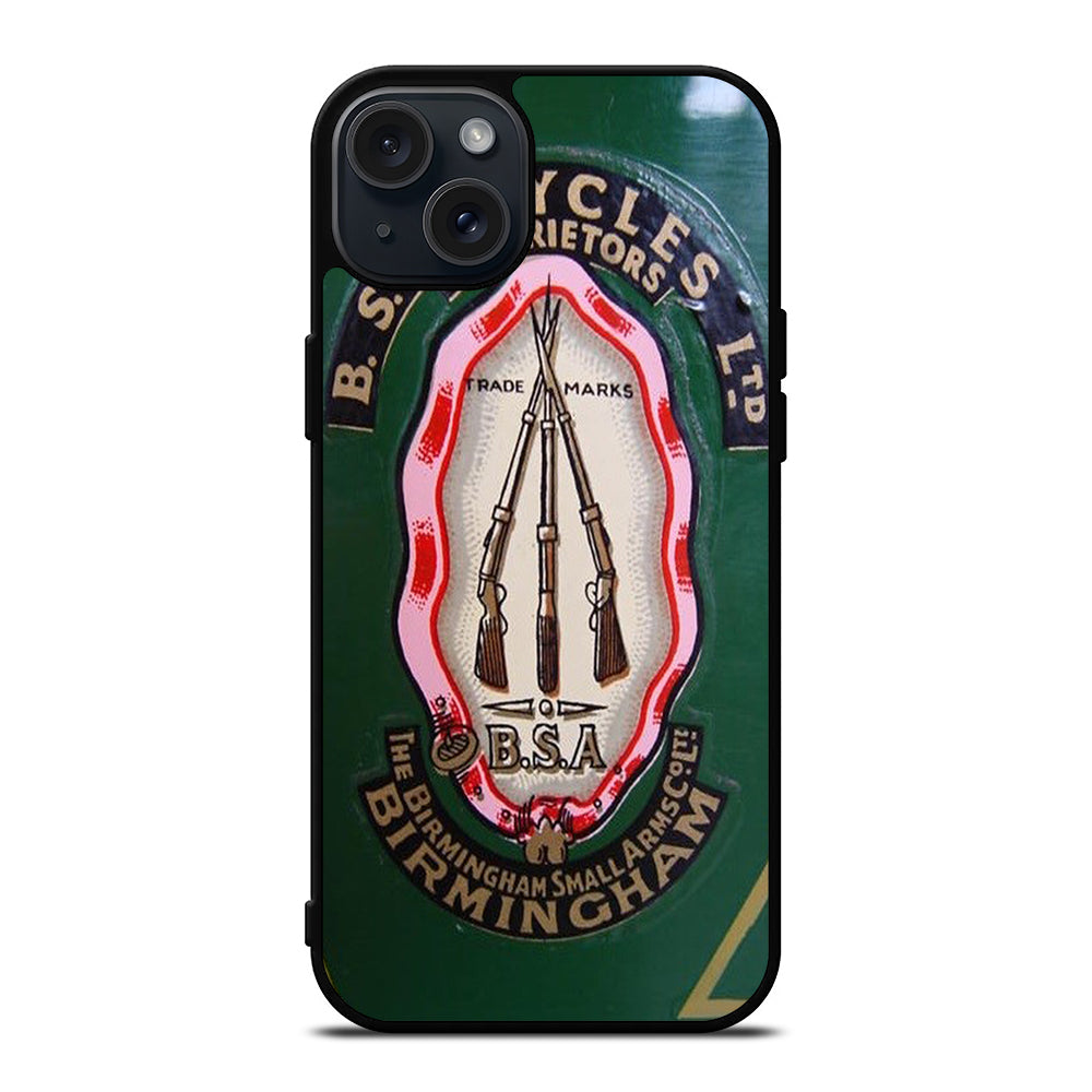 BSA MOTORCYCLE LOGO iPhone 15 Plus Case Cover