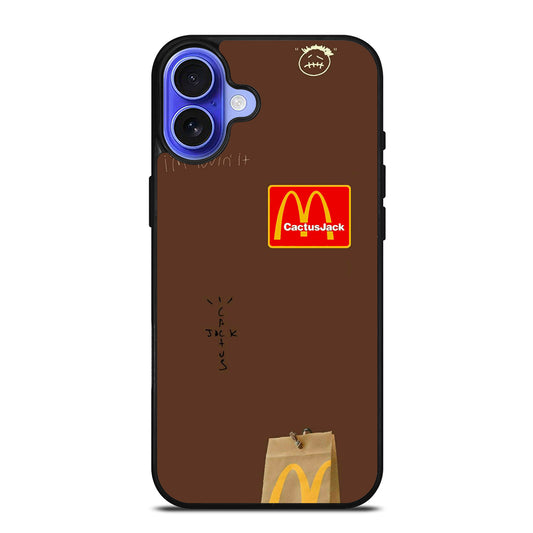 CACTUS JACK TRAVIS SCOTT MCDONALDS LOGO 2 iPhone 16 Case Cover