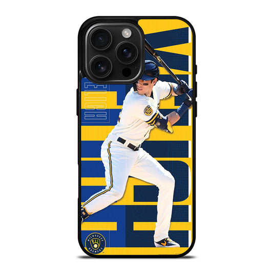 CHRISTIAN YELICH MILWAUKEE BREWERS 22 iPhone 16 Pro Max Case Cover
