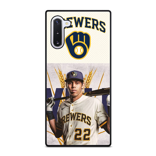 CHRISTIAN YELICH MILWAUKEE BREWERS LOGO Samsung Galaxy Note 10 Case Cover