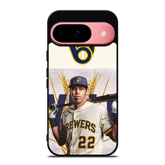 CHRISTIAN YELICH MILWAUKEE BREWERS LOGO Google Pixel 9 Case Cover