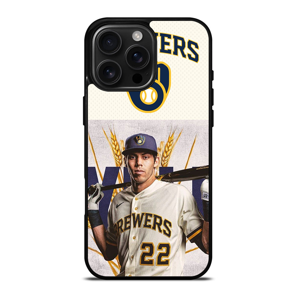 CHRISTIAN YELICH MILWAUKEE BREWERS LOGO iPhone 16 Pro Max Case Cover