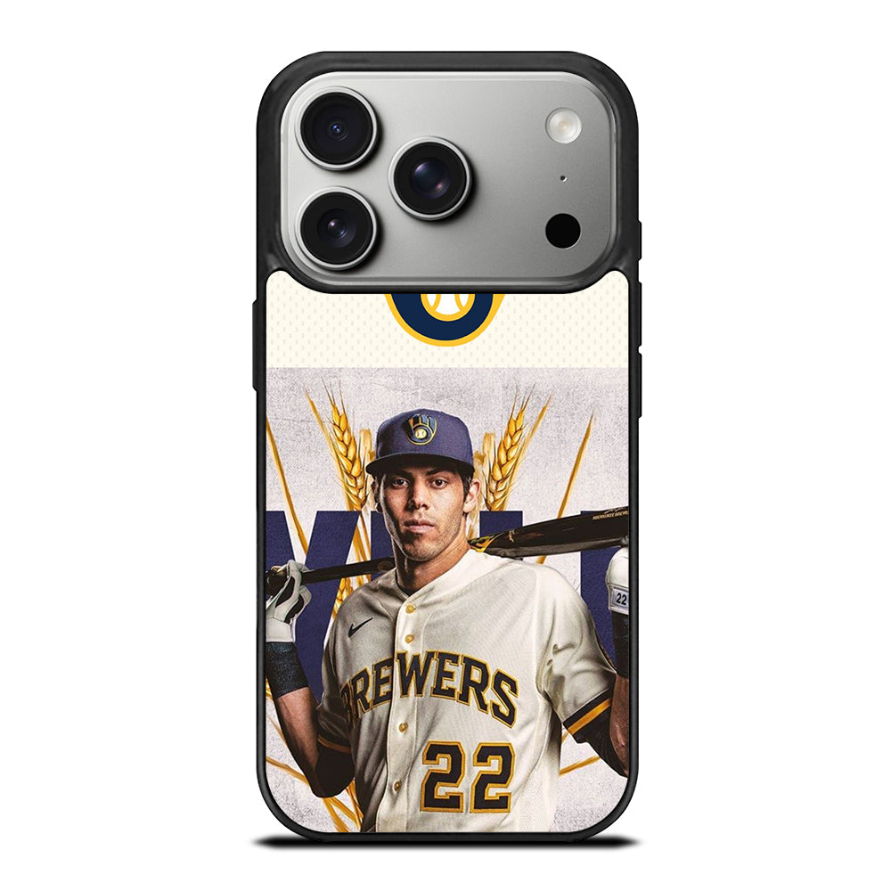 CHRISTIAN YELICH MILWAUKEE BREWERS LOGO iPhone 17 Pro Case Cover