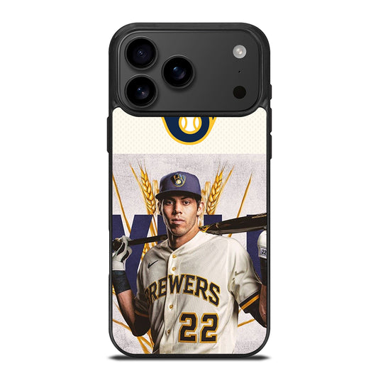 CHRISTIAN YELICH MILWAUKEE BREWERS LOGO iPhone 17 Pro Max Case Cover