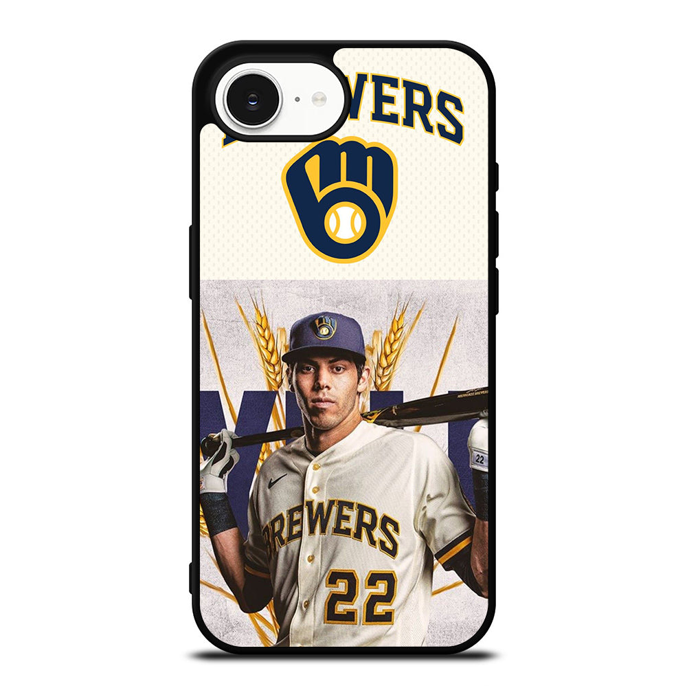 CHRISTIAN YELICH MILWAUKEE BREWERS LOGO iPhone 16e Case Cover