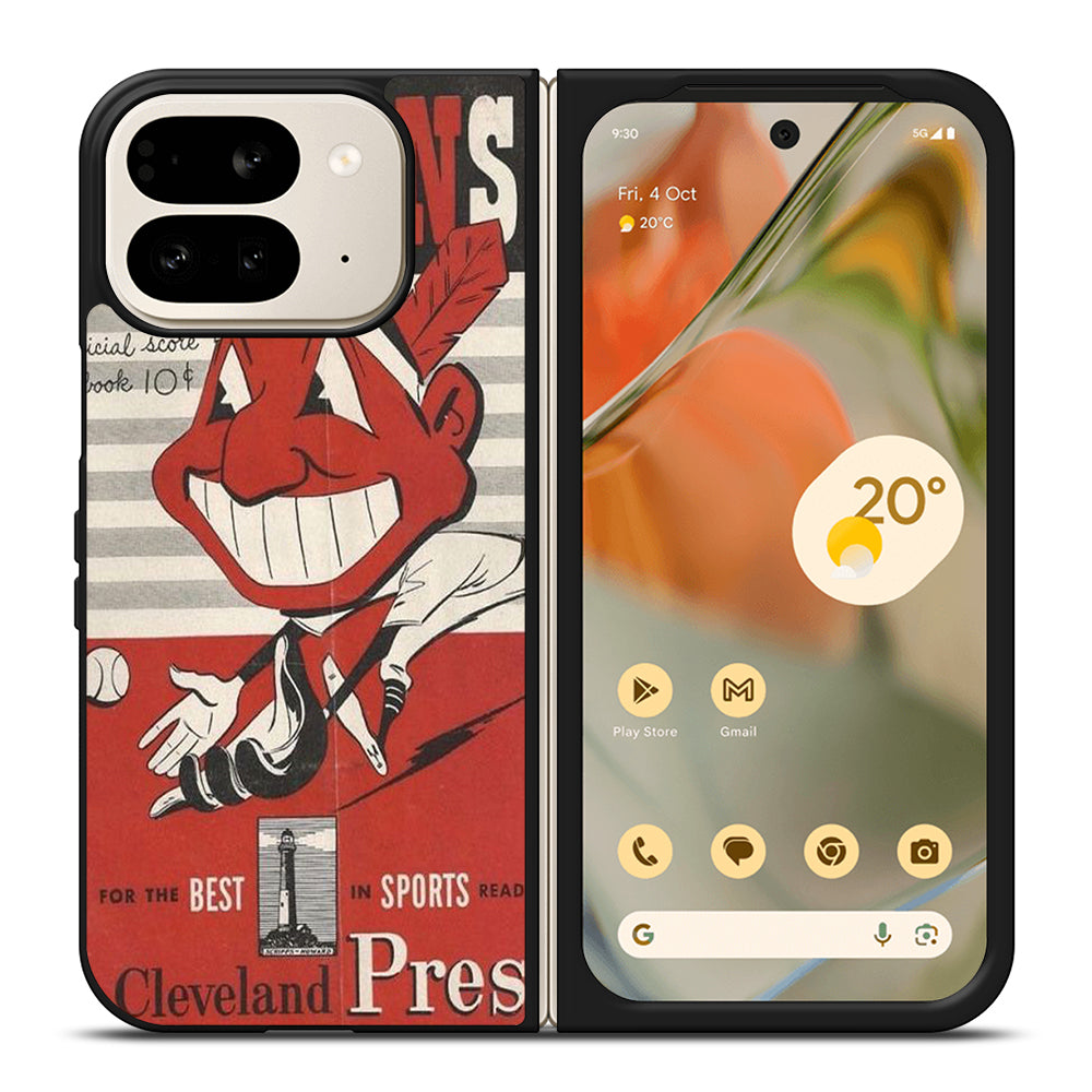 CLEVELAND INDIANS POSTER Google Pixel 9 Pro Fold Case Cover
