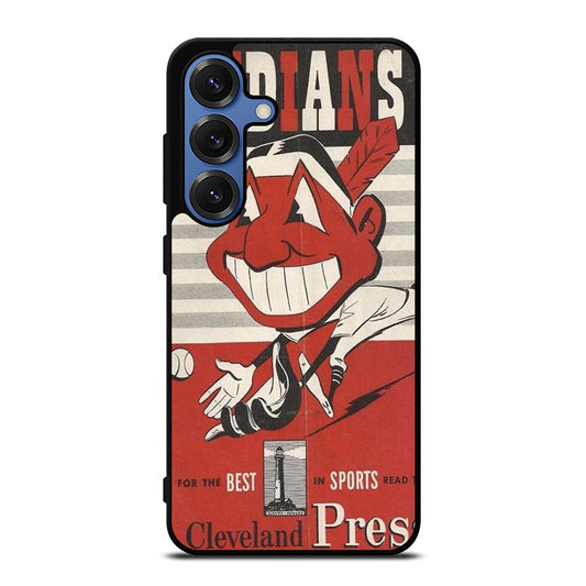 CLEVELAND INDIANS POSTER Samsung Galaxy S25 Case Cover