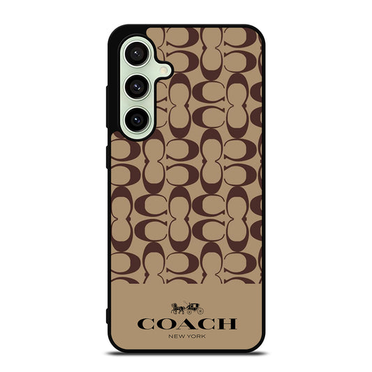 COACH NEW YORK BROWN PATTERN Samsung Galaxy S24 FE Case Cover