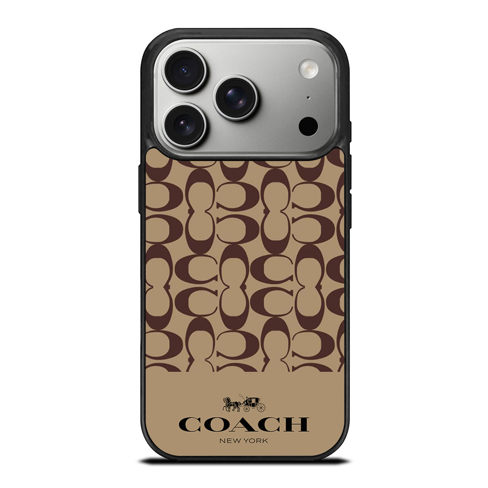 COACH NEW YORK BROWN PATTERN iPhone 17 Pro Case Cover