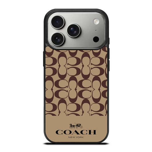 COACH NEW YORK BROWN PATTERN iPhone 17 Pro Case Cover