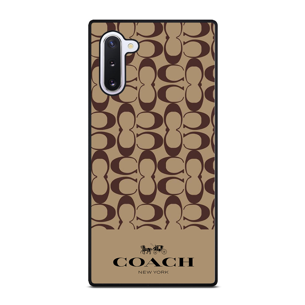 COACH NEW YORK BROWN PATTERN Samsung Galaxy Note 10 Case Cover