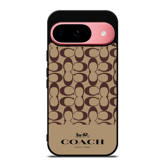 COACH NEW YORK BROWN PATTERN Google Pixel 9 Case Cover