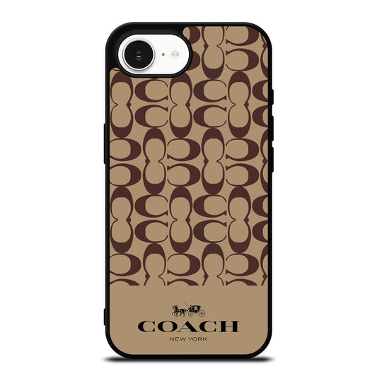 COACH NEW YORK BROWN PATTERN iPhone 16e Case Cover