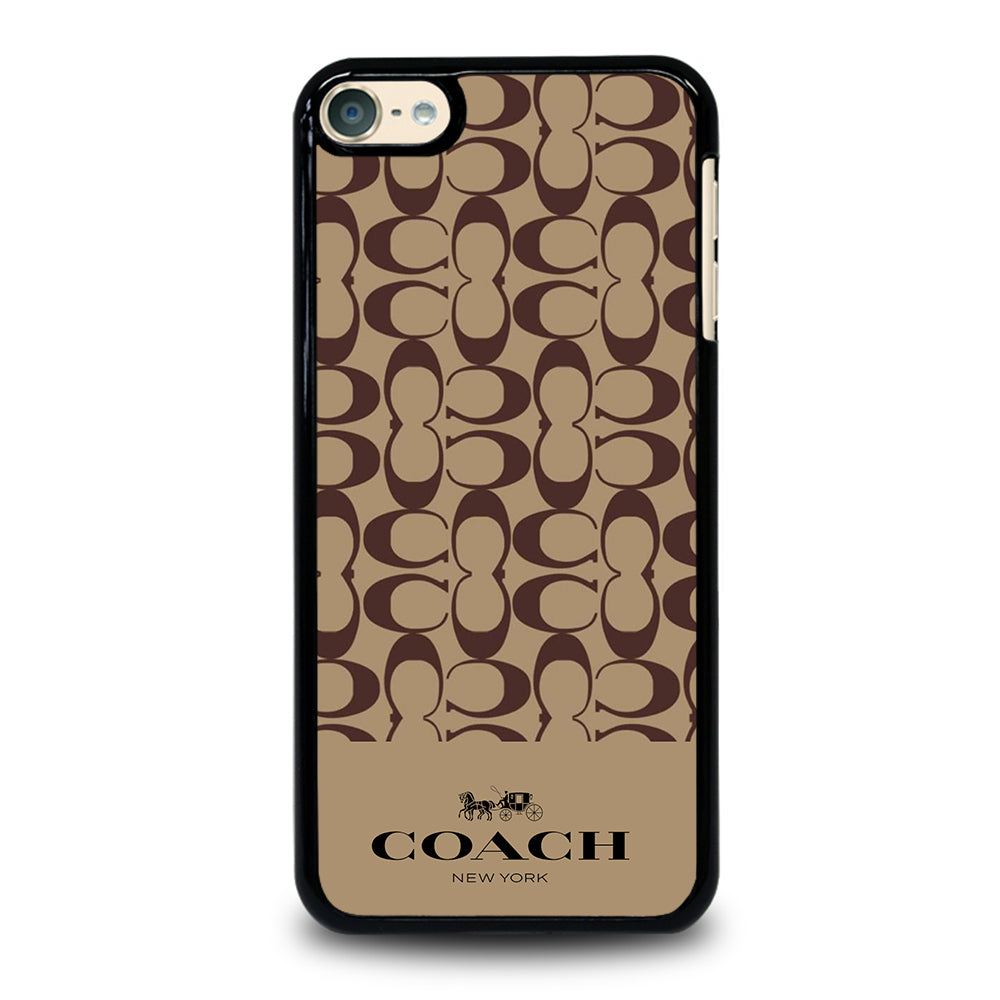 COACH NEW YORK BROWN PATTERN iPod Touch 6 Case Cover
